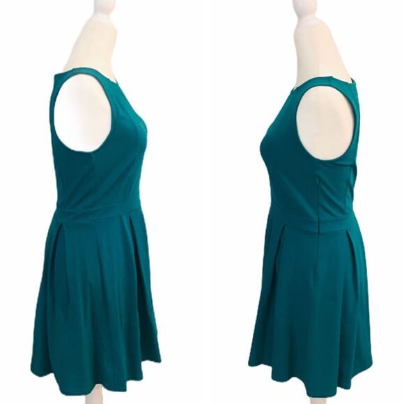 Cynthia Rowley Teal Pleated Dress - Picture 8 of 9